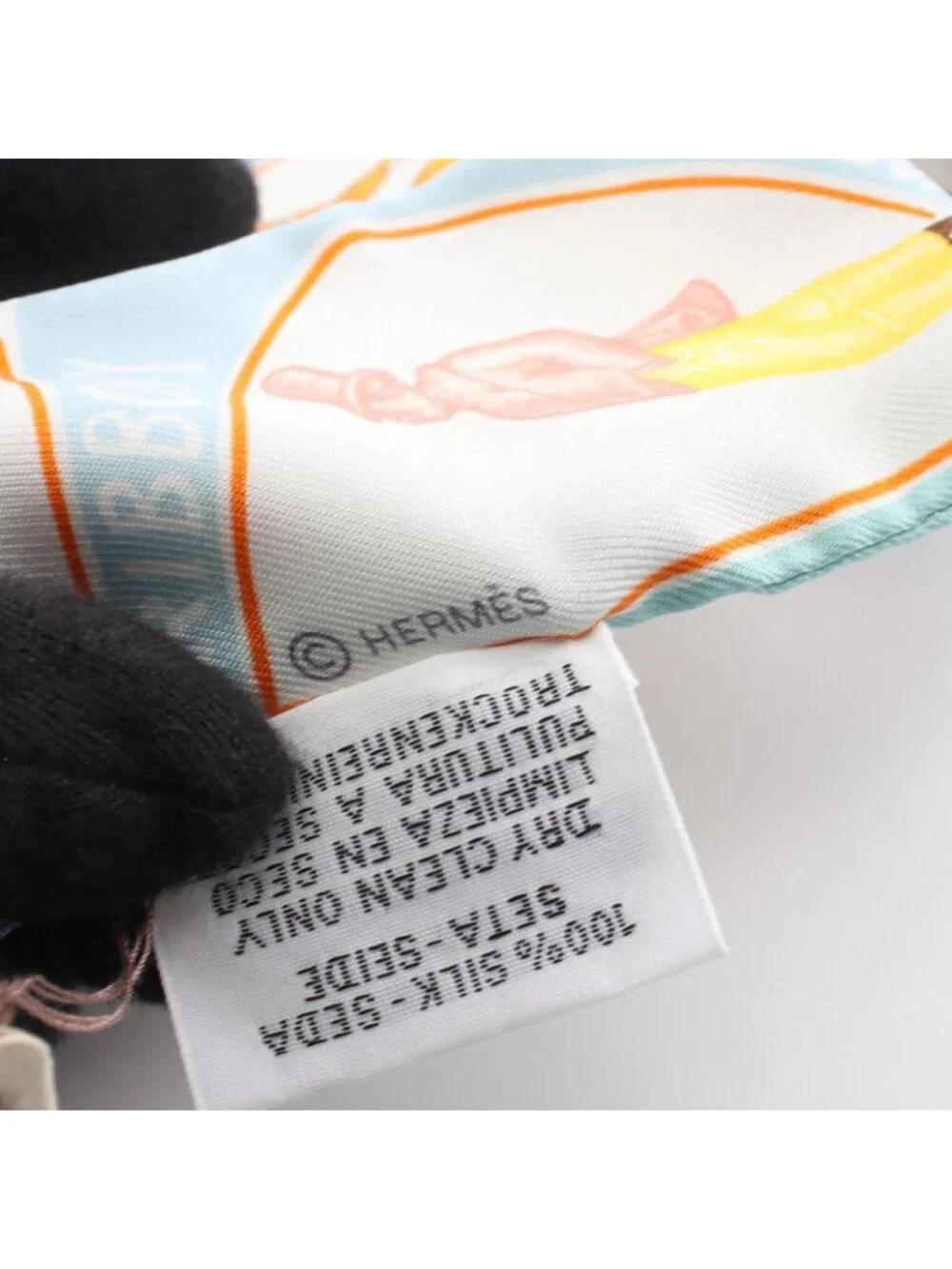 Hermes Scarf Twill Funny Ice Cream Blue Silk